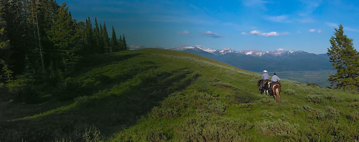horse ride in beautiful mountainous tarrain in East Idaho.
